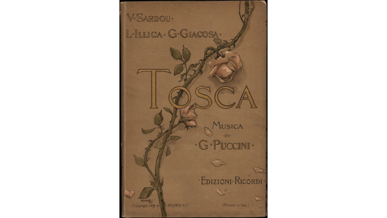 Tosca by Giacomo Puccini, cover of the libretto for the world premiere, 1900