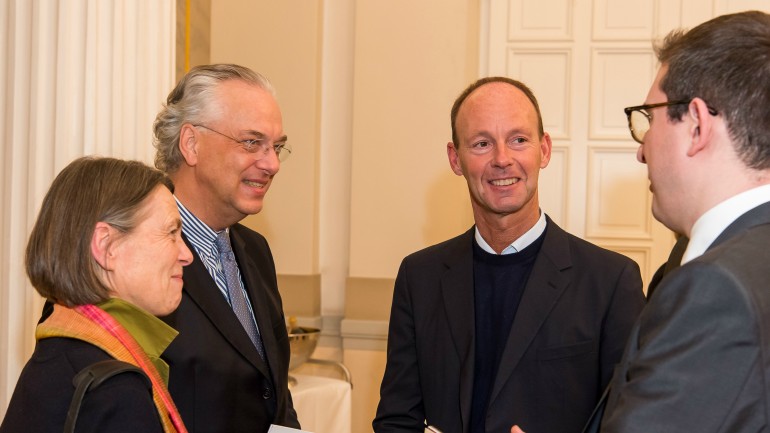 Bertelsmann Chairman &amp; CEO Thomas Rabe (2nd from left) with the Director General of the Berlin State Museums - Prussian Cultural Heritage Foundation, Prof. Dr. Michael Eissenhauer (left), Dr. Veronika Braunfels, and Pierluigi Ledda, Director of the Archivio Ricordi