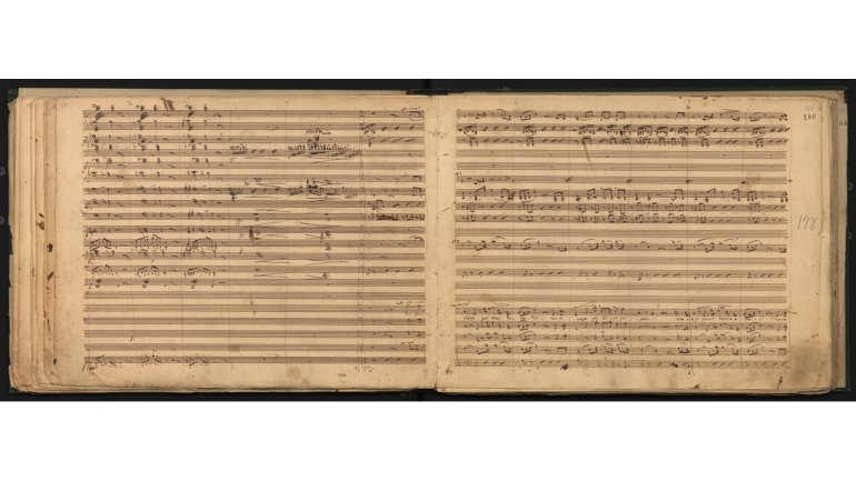 Giuseppe Verdi, Nabucodonsor, chorus Va` pensiero, autograph score, 1842