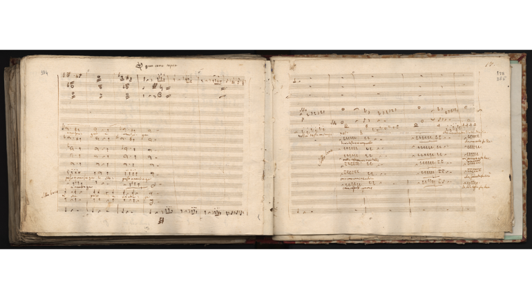 L’italiana in Algeri by Gioachino Rossini, Elvira’s aria Nella testa ho un campanello, autograph score, 1813
