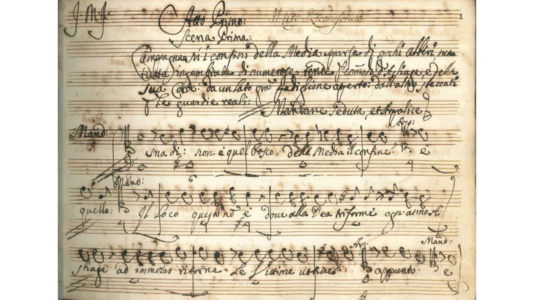 Il Ciro riconosciuto by Niccolò Jommelli, autograph score, 1744
