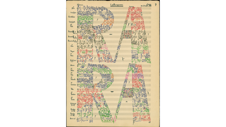 Raragramma by Sylvano Bussotti, autograph score, 1982