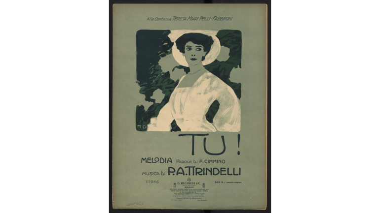 Tu! melody by Pier Adolfo Tirindelli, artwork by Marcello Dudovich, 1907
