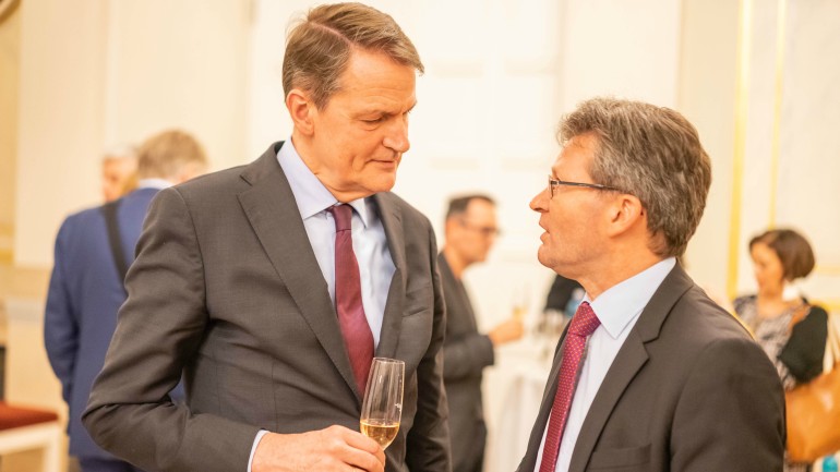 Dutch ambassador Wepke Kingma (left), with Jean Graff, ambassador of Luxembourg