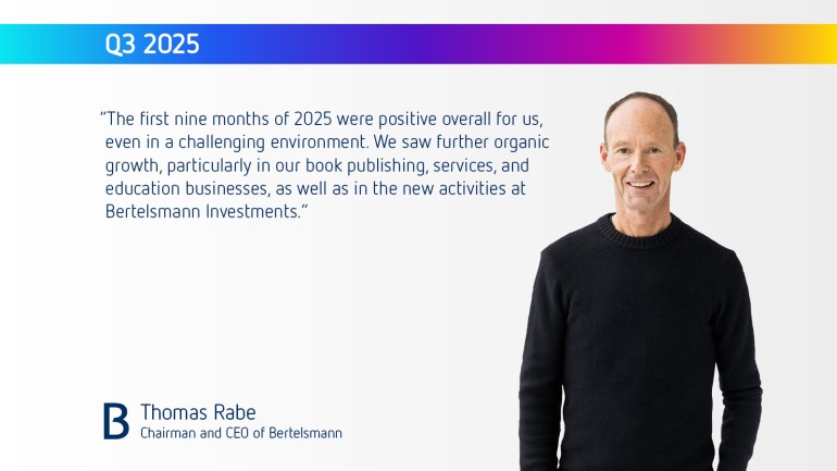 Statement of Thomas Rabe on the revenues Q3 2025