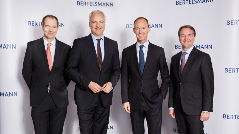 NRW's Minister for Economic Affairs Duin Visits Bertelsmann - Bertelsmann  SE & Co. KGaA