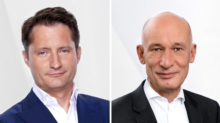 Bert Habets (© RTL Group) and Axel Hentrei (© Bertelsmann Printing Group) (f.l.t.r.)