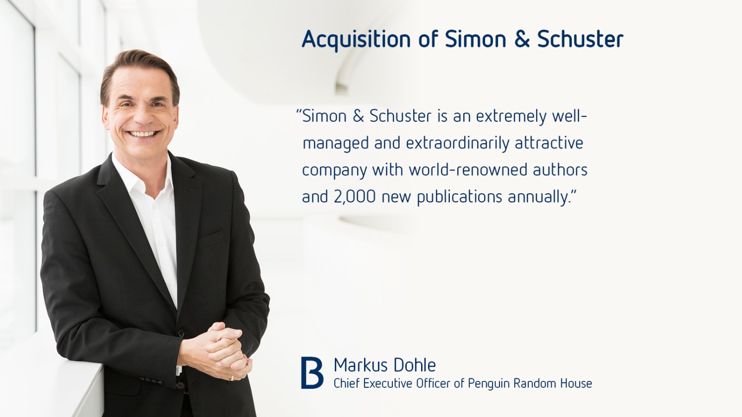 Bertelsmann Strengthens Global Content Businesses with Acquisition of Simon  & Schuster - Bertelsmann SE & Co. KGaA