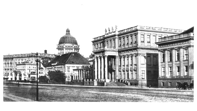 The Commandant&#39;s Headquarters below the dome of Berlin&#39;s City Palace, 1860