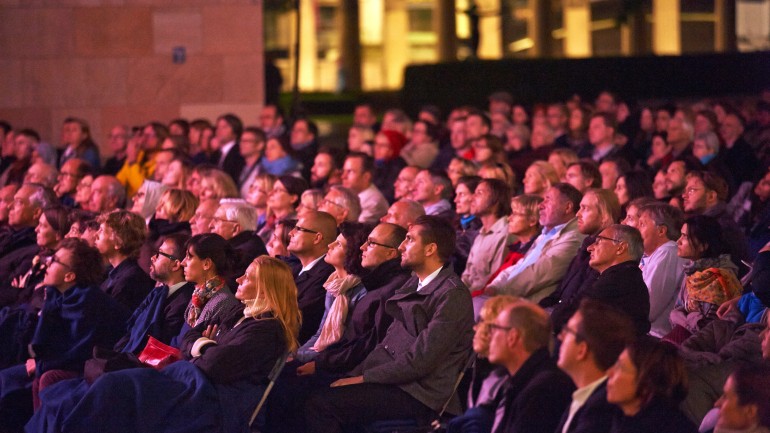 UFA Film Nights 2014 in the Kolonnadenhof courtyard on Museum Island