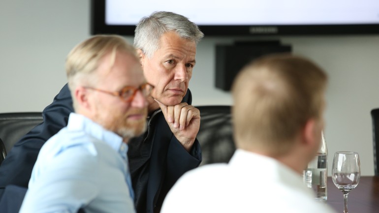 Uwe Vetterick, Peter Kloeppel, Oliver Fahlbusch (f. l.)