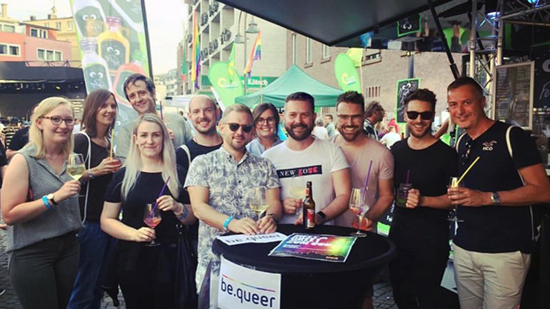 Meet and greet event on Christopher Street Day in Cologne in July 2017