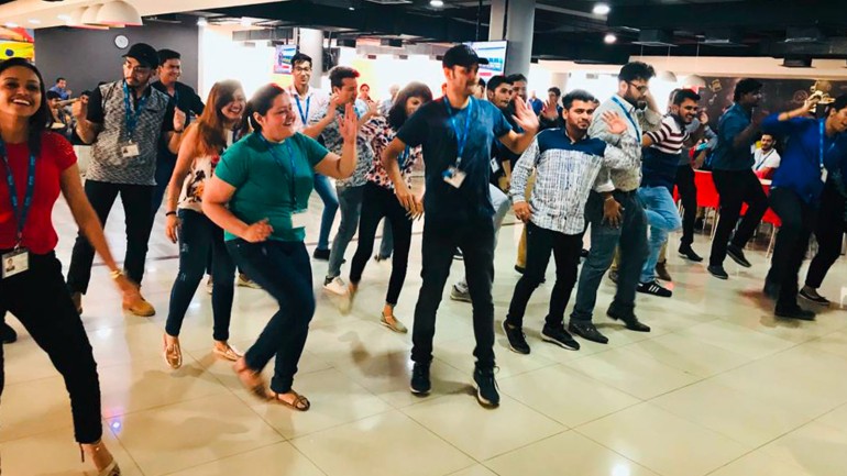 Zumba was on the agenda at Arvato in Gurgaon.