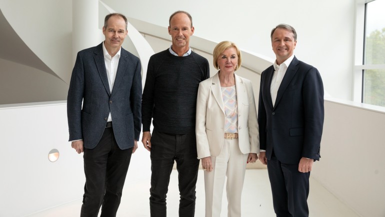 Christoph Mohn, Thomas Rabe, Liz Mohn and Immanuel Hermreck